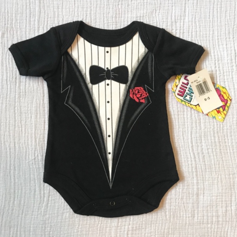 Baby Tuxedo Onesie 0-3 Months